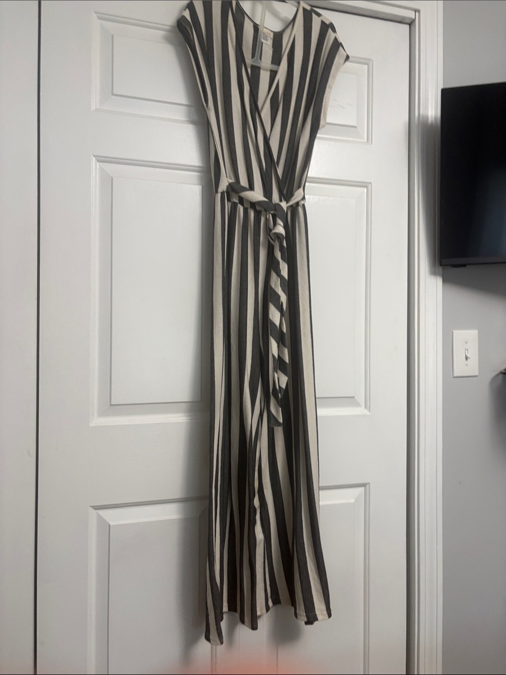 Striped Black and Cream jumpsuit